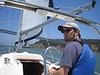 Andrew > Commodore Collins keeps an eye out for bay pirates
