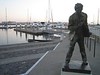 Andrew > Statue of Jack London in his square in Oakland