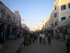 Andrew > On to Essaouira!  Different color buildings, a striking difference from the inland orange buildings of Marrakech.