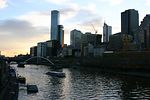 Melbourne skyline at dusk