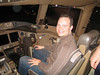 Andrew > Andrew behind the copilot's stick of a United Airlines Boeing 777-222 aircraft (N794UA) which had just completed operating as UA930 from SFO to LHR.
